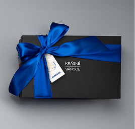 Saténová stuha s firemní visačkou