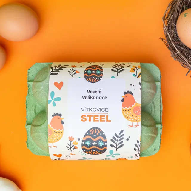 Domácí vajíčka s vlastní etiketou